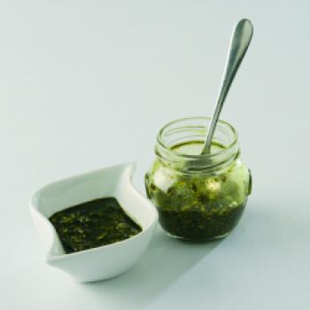 Kürbiskernölpesto - (c) Stefan Kristoferitsch mit freundlicher Genehmigung der Gemeinschaft Steirisches Kürbiskernöl g.g.A.