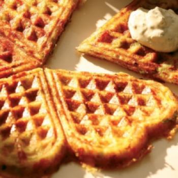 Kartoffelwaffeln mit Lauch - (c) Deutsches Weininstitut