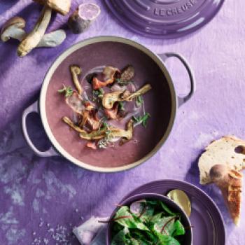 Lila Kartoffelsuppe - Le Creuset