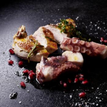 Fasanenbrust auf Pulpoterrine - Aus dem Buch BEEF! WILD - Meisterstücke für Männer - (c) TreTorri Verlag
