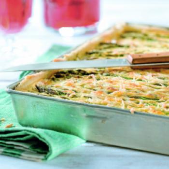 Spargel-Quiche mit Schinken und Orangenschale - (c) Deutsches Weintor/Wirths PR