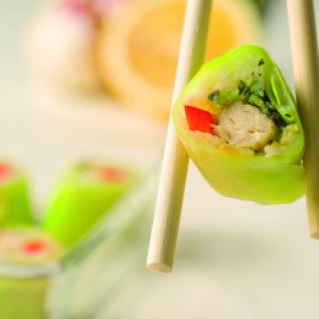 Steirisches Sushi mit Steirischen Kürbiskernölpesto - Stefan Kristoferitsch mit freundlicher Genehmigung der Gemeinschaft Steirisches Kürbiskernöl g.g.A.