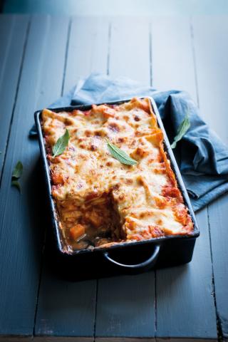 Kürbis-Hühnchen-Lasagne - (c) Manuela Rüther Kürbis-Hühnchen-Lasagne - (c) Manuela Rüther