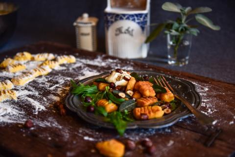 Kürbisgnocchi in Salbei-Haselnussbutter - (c) Grüter Kürbisgnocchi in Salbei-Haselnussbutter - (c) Grüter