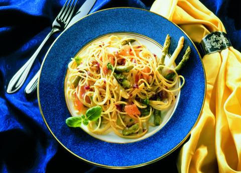 Feinschmecker-Spaghetti, Italienische Pasta trifft Deutschen Spargel - (c) Wirths PR