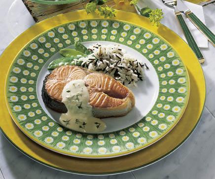 Lachskotelett mit Kresse-Sauce - (c) Wirths PR Lachskotelett mit Kresse-Sauce - (c) Wirths PR