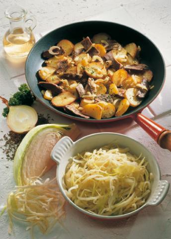 Lammpfanne mit Sauerkraut - (c) Wirths PR Lammpfanne mit Sauerkraut - (c) Wirths PR