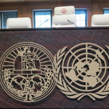 Embleme des UN Gerichts vor den Richtersitzen - (c) Eva-Maria Mayring
