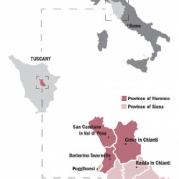 Das Anbaugebiet des Chianti Classico DOCG - (c) aus der Broschüre 'Passport to Chianti Classico'