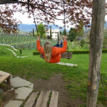 Im Labyrinthgarten des „Kränzelhofs“ - © Anke Sieker