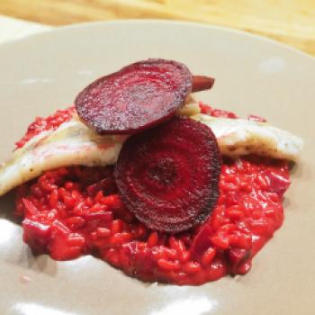 Rote Beete-Risotto mit Arborio Riso del Delta del Po I.G.P. - (c) Jörg Bornmann