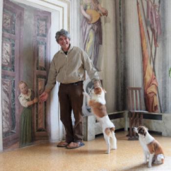 Eigentümer Graf Vittorio dalle Ore führt höchstpersönlich durch die Villa Barbaro in Maser - (c) Gabi Vögele