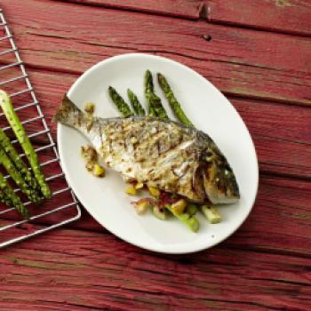 Gegrillte Dorade mit Spargel - (c) DeutscheSee Fischmanufaktur