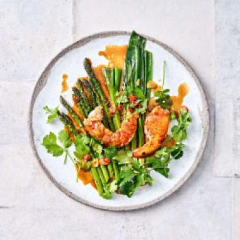 Glasierter Hummer mit Spargel - (c) DeutscheSee Fischmanufaktur