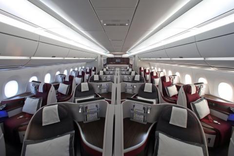 Flug mit dem nagelneuen Airbus A350 XWB von Qatar Airways - (c) Gabi Dräger Flug mit dem nagelneuen Airbus A350 XWB von Qatar Airways - (c) Gabi Dräger