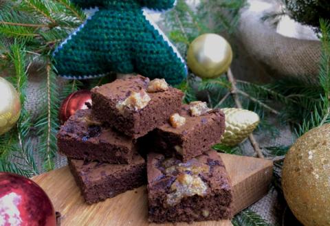 Brownies aus Kastanien aus dem Trentino und Zartbitterschokolade - (c) Trentino Marketing