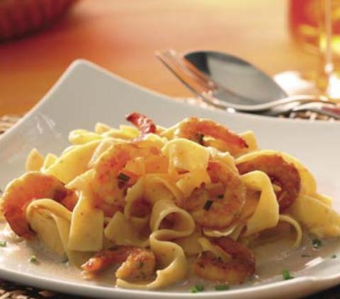 Pasta mit Scampi-Soße - (c) Deutsches Weininstitut Pasta mit Scampi-Soße - (c) Deutsches Weininstitut
